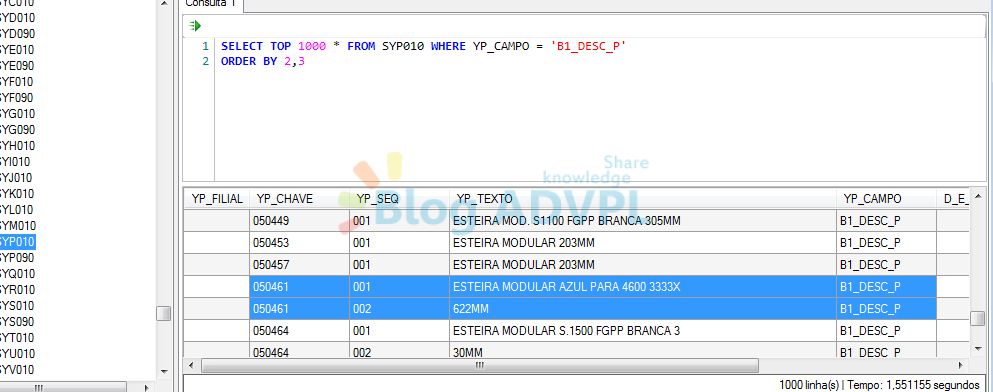 Como ler campos virtuais do tipo memo no SQL