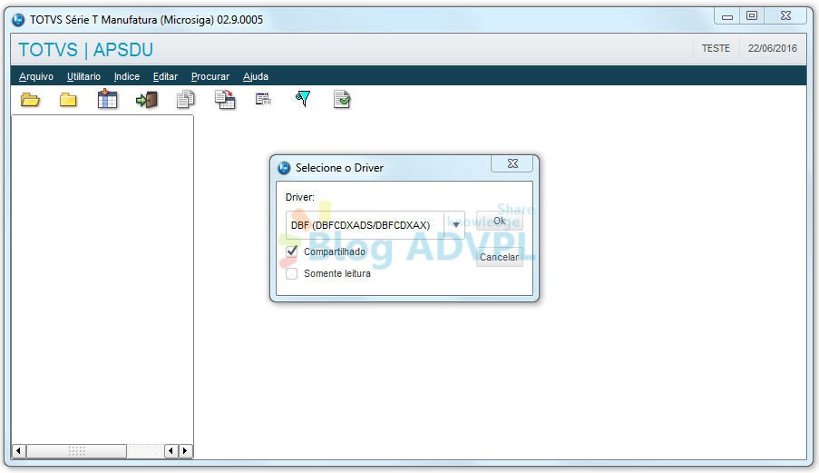 Protheus 12 Ctree - APSDU não abre ou importa aquivos DBF